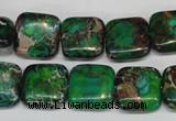 CDE193 15.5 inches 14*14mm square dyed sea sediment jasper beads