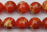 CDE2005 15.5 inches 14mm round dyed sea sediment jasper beads