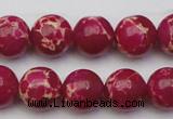 CDE2037 15.5 inches 12mm round dyed sea sediment jasper beads