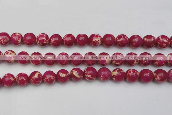 CDE2039 15.5 inches 16mm round dyed sea sediment jasper beads