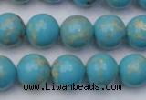 CDE2059 15.5 inches 12mm round dyed sea sediment jasper beads