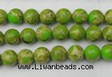 CDE2066 15.5 inches 4mm round dyed sea sediment jasper beads