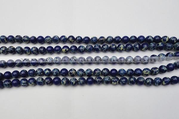 CDE2088 15.5 inches 4mm round dyed sea sediment jasper beads