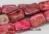 CDE21 15.5 inches 13*18mm rectangle dyed sea sediment jasper beads