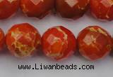 CDE2107 15.5 inches 20mm faceted round dyed sea sediment jasper beads