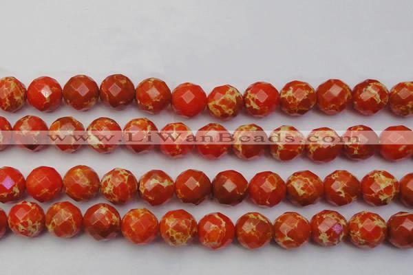 CDE2108 15.5 inches 22mm faceted round dyed sea sediment jasper beads