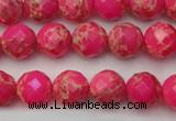 CDE2110 15.5 inches 6mm faceted round dyed sea sediment jasper beads