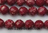 CDE2131 15.5 inches 8mm faceted round dyed sea sediment jasper beads