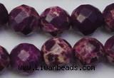 CDE2147 15.5 inches 20mm faceted round dyed sea sediment jasper beads