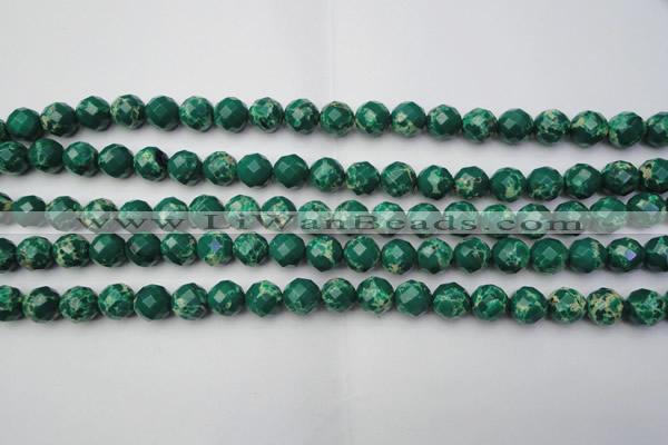 CDE2200 15.5 inches 6mm faceted round dyed sea sediment jasper beads