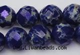 CDE2217 15.5 inches 20mm faceted round dyed sea sediment jasper beads