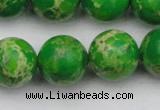 CDE2226 15.5 inches 16mm round dyed sea sediment jasper beads