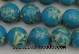 CDE2235 15.5 inches 12mm round dyed sea sediment jasper beads