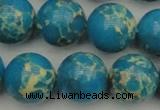 CDE2237 15.5 inches 16mm round dyed sea sediment jasper beads