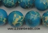 CDE2238 15.5 inches 18mm round dyed sea sediment jasper beads