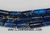 CDE226 15.5 inches 6*12mm tube dyed sea sediment jasper beads