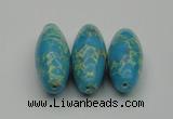 CDE2301 16*38mm rice sea sediment jasper beads wholesale