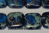 CDE241 15.5 inches 20*20mm square dyed sea sediment jasper beads