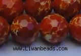 CDE2503 15.5 inches 20mm faceted round dyed sea sediment jasper beads