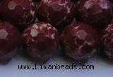 CDE2531 15.5 inches 20mm faceted round dyed sea sediment jasper beads