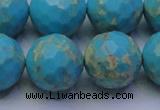 CDE2545 15.5 inches 20mm faceted round dyed sea sediment jasper beads