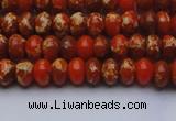 CDE2600 15.5 inches 5*8mm rondelle dyed sea sediment jasper beads