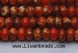 CDE2601 15.5 inches 7*10mm rondelle dyed sea sediment jasper beads