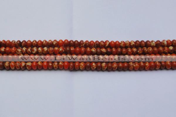 CDE2602 15.5 inches 8*12mm rondelle dyed sea sediment jasper beads