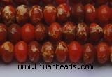 CDE2603 15.5 inches 10*14mm rondelle dyed sea sediment jasper beads