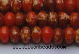 CDE2605 15.5 inches 13*18mm rondelle dyed sea sediment jasper beads