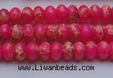 CDE2608 15.5 inches 5*8mm rondelle dyed sea sediment jasper beads