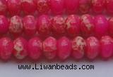 CDE2611 15.5 inches 10*14mm rondelle dyed sea sediment jasper beads