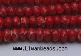 CDE2616 15.5 inches 5*8mm rondelle dyed sea sediment jasper beads