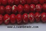 CDE2620 15.5 inches 12*16mm rondelle dyed sea sediment jasper beads