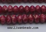 CDE2626 15.5 inches 8*12mm rondelle dyed sea sediment jasper beads