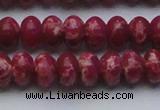 CDE2628 15.5 inches 12*16mm rondelle dyed sea sediment jasper beads