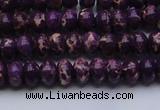 CDE2632 15.5 inches 5*8mm rondelle dyed sea sediment jasper beads