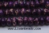 CDE2633 15.5 inches 7*10mm rondelle dyed sea sediment jasper beads