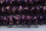 CDE2635 15.5 inches 10*14mm rondelle dyed sea sediment jasper beads