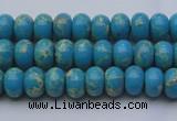 CDE2648 15.5 inches 5*8mm rondelle dyed sea sediment jasper beads