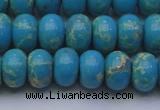 CDE2652 15.5 inches 12*16mm rondelle dyed sea sediment jasper beads