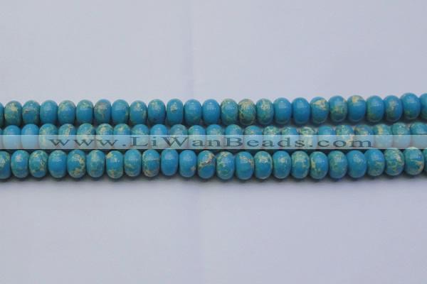 CDE2652 15.5 inches 12*16mm rondelle dyed sea sediment jasper beads