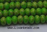 CDE2657 15.5 inches 7*10mm rondelle dyed sea sediment jasper beads