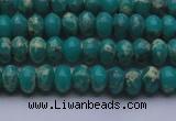 CDE2664 15.5 inches 5*8mm rondelle dyed sea sediment jasper beads