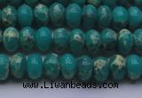 CDE2666 15.5 inches 8*12mm rondelle dyed sea sediment jasper beads