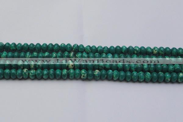 CDE2676 15.5 inches 12*16mm rondelle dyed sea sediment jasper beads