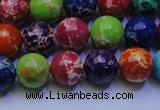 CDE2691 15.5 inches 10mm round mixed color sea sediment jasper beads