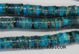 CDE276 15.5 inches 2*8mm heishi dyed sea sediment jasper beads