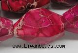 CDE28 15.5 inches 25*35mm faceted nuggets dyed sea sediment jasper beads