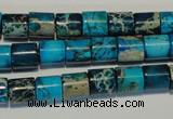 CDE280 15.5 inches 8*8mm tube dyed sea sediment jasper beads